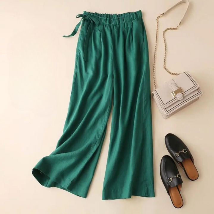 FIORENZA VALENTINA LINEN PALAZZO TROUSER