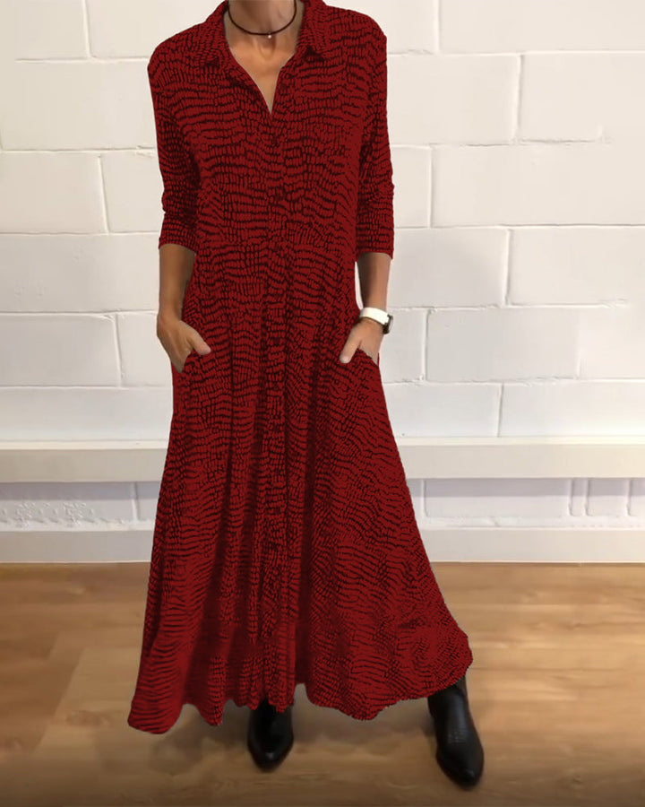 Pamela | Flowing Shirt Maxi Dress