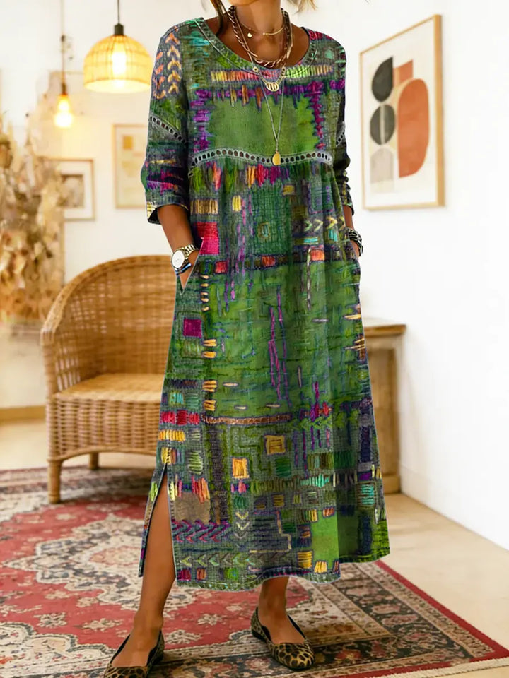 Soraya™ | Ethnic Patchwork Cotton Dress