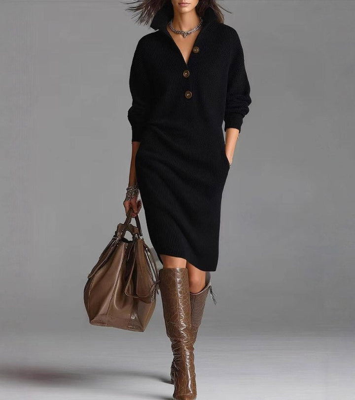 Damaris™ | Warm Knitted Elegance Dress