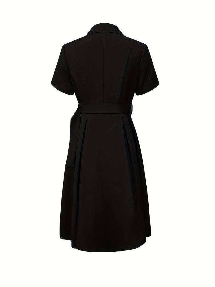 Celina Bloom | Elegant Black A-Line Dress