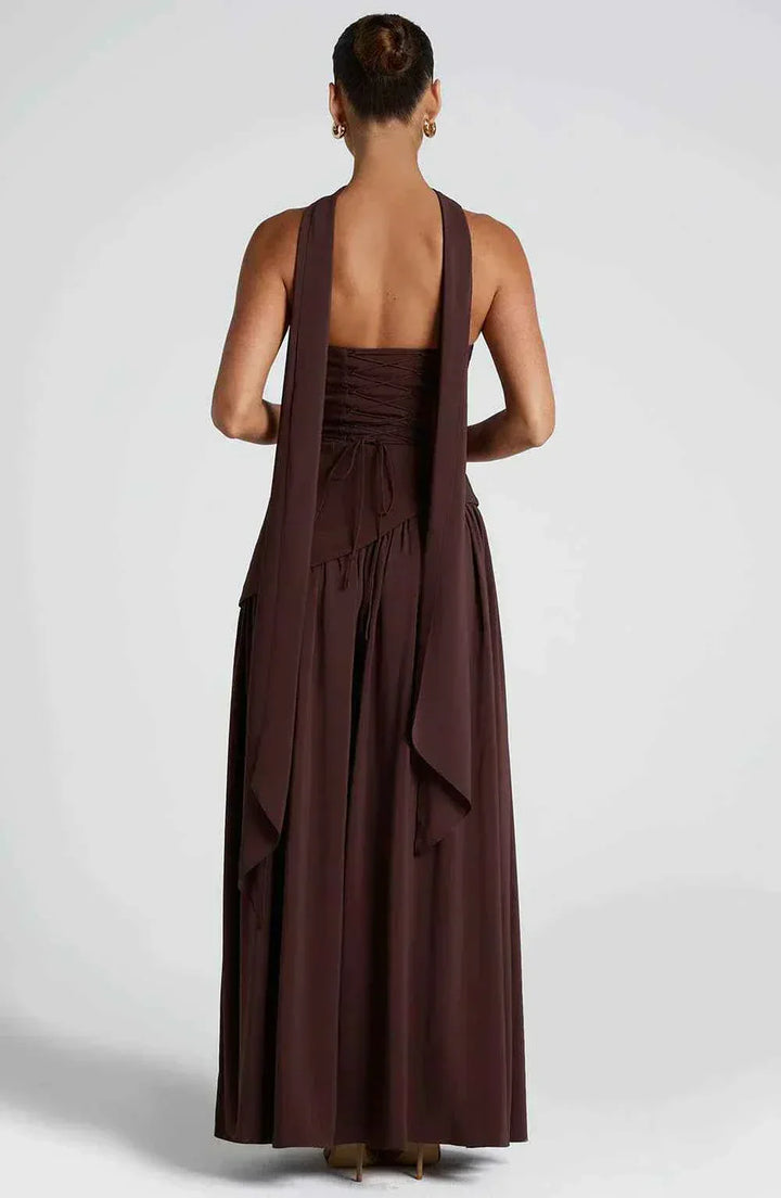 Maliyah | Long Wedding Dress with Slit and Drapery