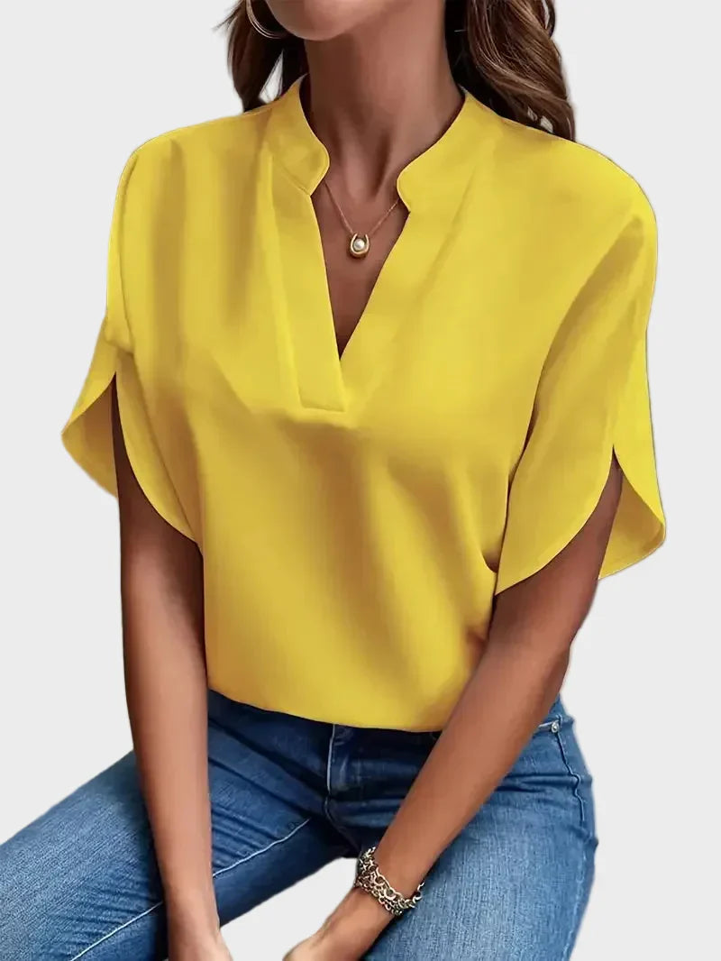 W&N™ | Stylish V-Neck Flowing Blouse