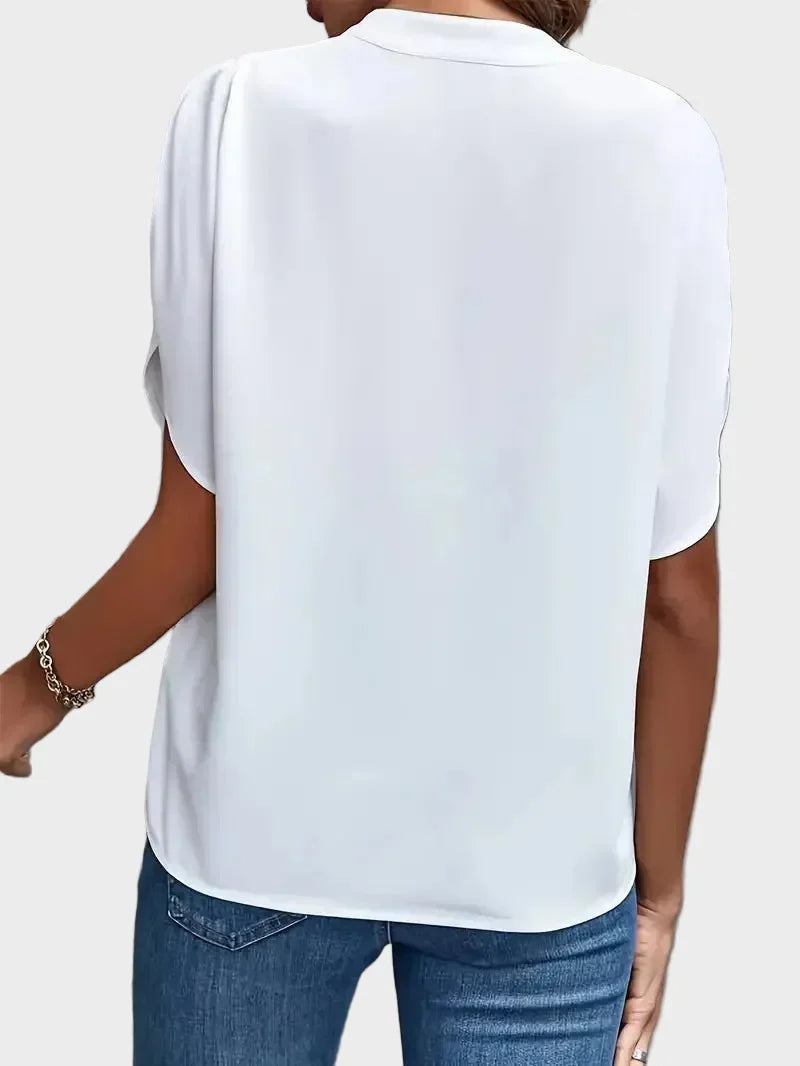 W&N™ | Stylish V-Neck Flowing Blouse