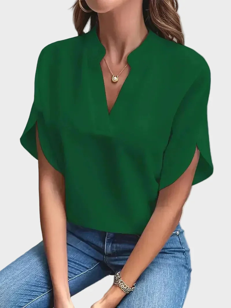 W&N™ | Stylish V-Neck Flowing Blouse