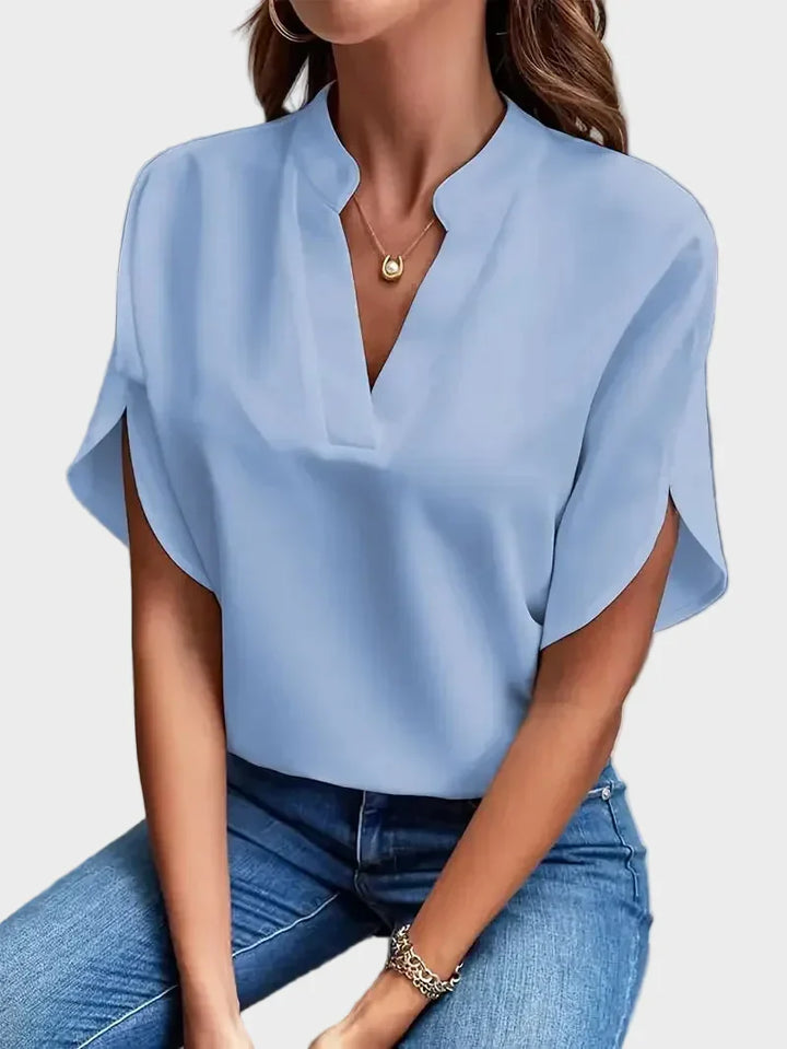 W&N™ | Stylish V-Neck Flowing Blouse