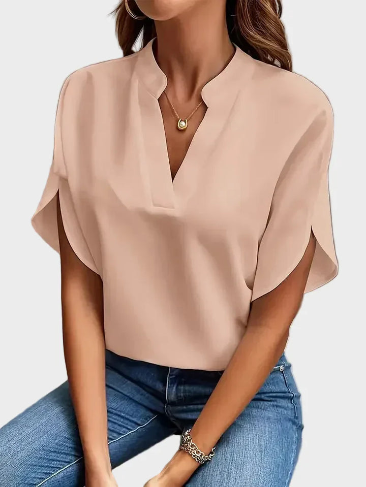 W&N™ | Stylish V-Neck Flowing Blouse
