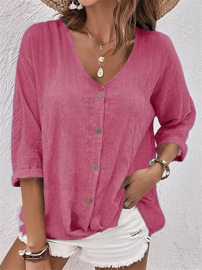 Casual V-neck top for women