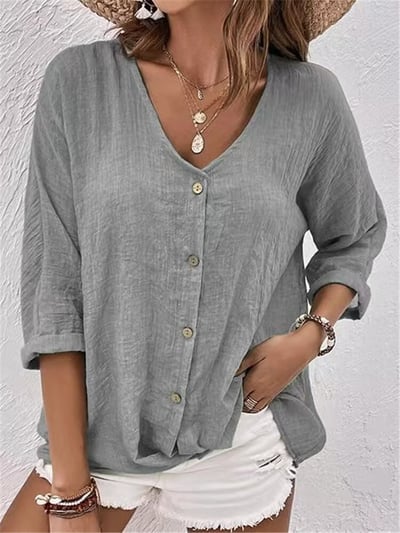 Casual V-neck top for women
